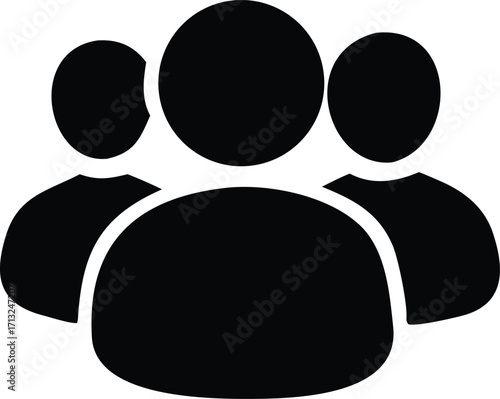 Icon representing a group of people community or team members for communication and collaboration projects