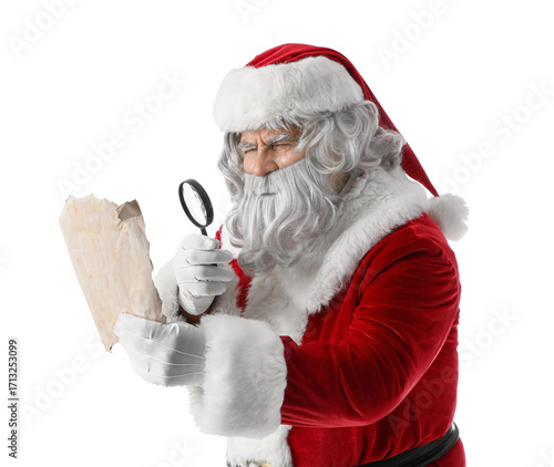 Santa Claus with magnifier ...