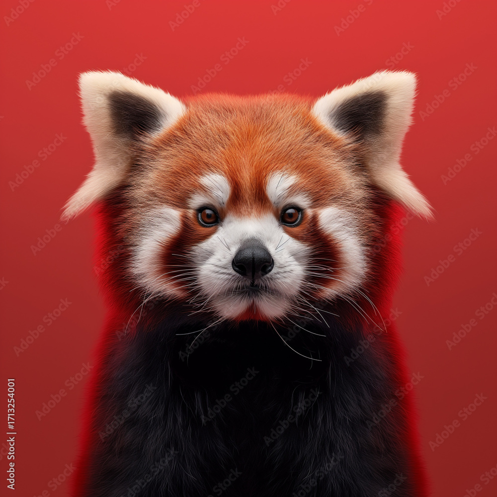 Obraz premium Retrato de um Panda Vermelho