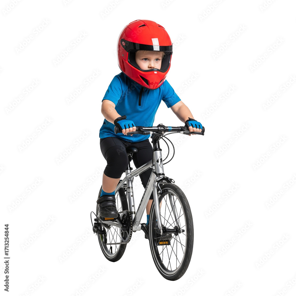 Fototapeta premium cyclist on a white background
