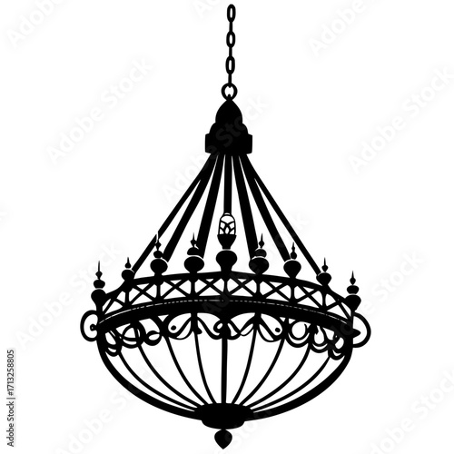 vector illustration of a chandelier