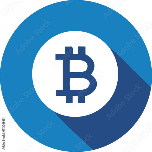 Modern bitcoin logo symbol cryptocurrency digital currency finance investment financial technology concept