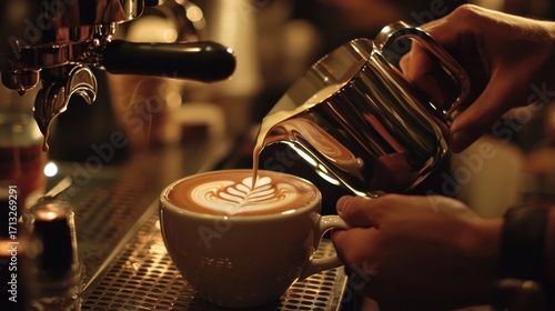 Latte art coffee shop