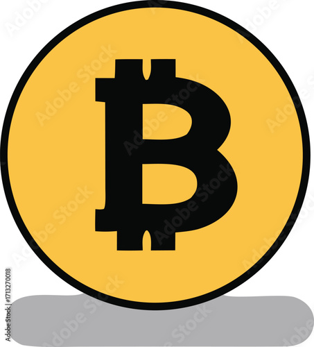 Golden bitcoin symbol cryptocurrency digital currency money investment trading finance wealth business concept
