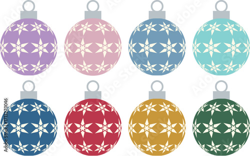 Chrismas Ornament -1- Checkerboard - star - all - set
