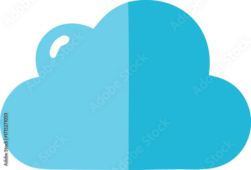 Modern flat design cloud icon symbol graphic for cloud computing data storage and digital services