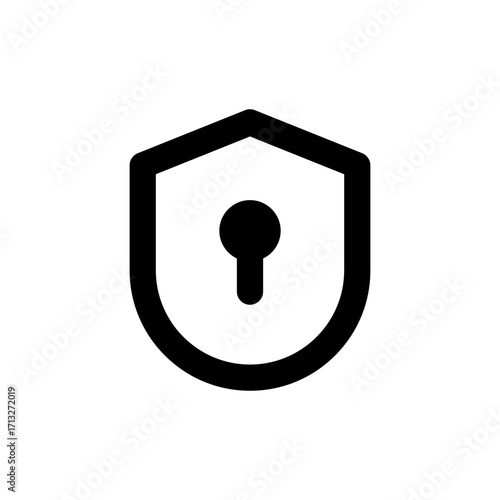 Security icon. Outline vector icon in SVG format.