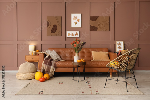 Interior of cozy living roo...