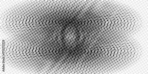 Halftone circle dotted frame circularly distributed set. Abstract dots logo emblem design element. eps10
