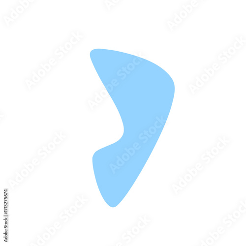 Organic blob shape abstract blue
