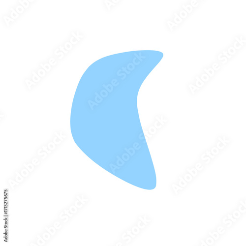 Organic blob shape abstract blue
