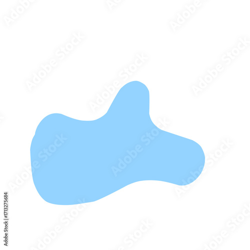 Organic blob shape abstract blue