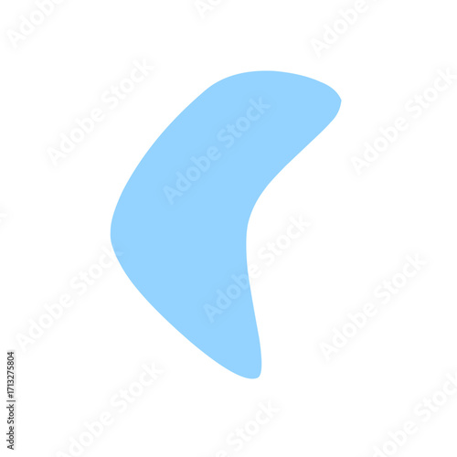 Organic blob shape abstract blue