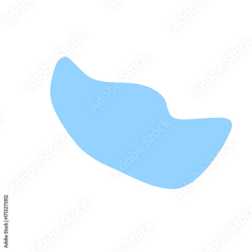 Organic blob shape abstract blue