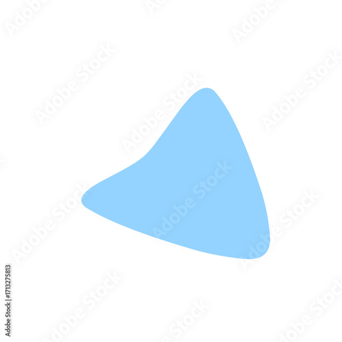 Organic blob shape abstract blue