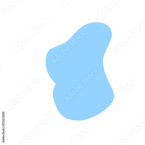 Organic blob shape abstract blue
