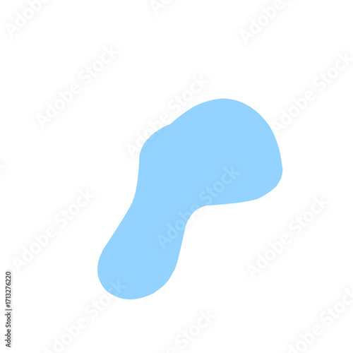 Organic blob shape abstract blue
