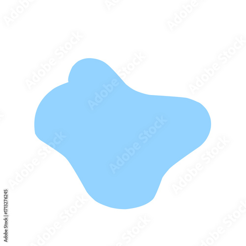 Organic blob shape abstract blue