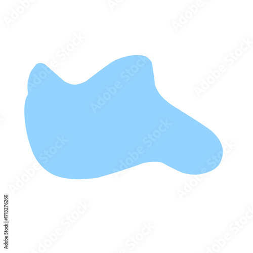 Organic blob shape abstract blue
