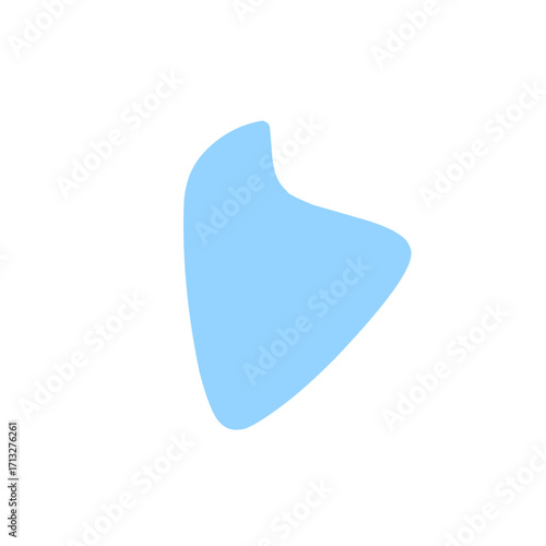 Organic blob shape abstract blue