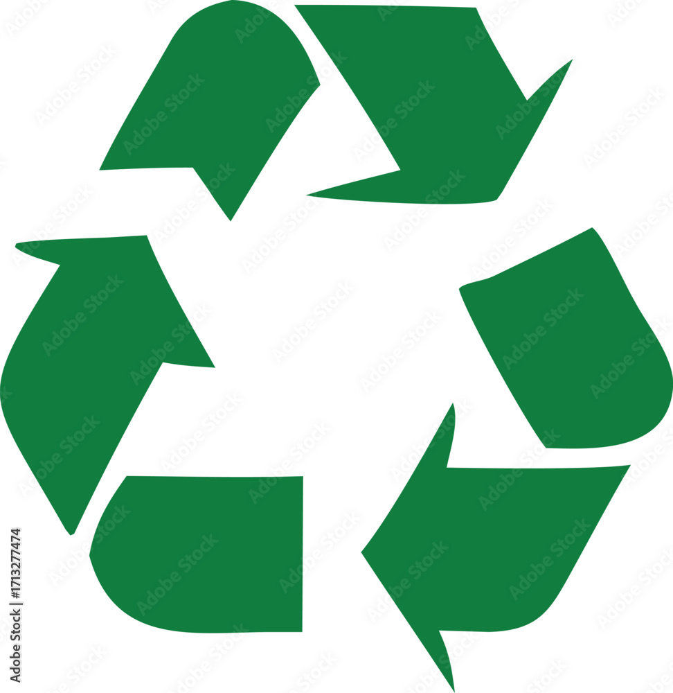 Obraz premium Iconic green recycling symbol promotes environmental sustainability and waste reduction efforts global symbol for eco-friendly practices and conservation