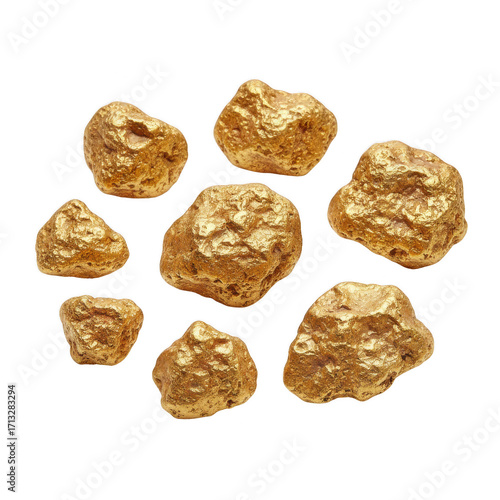 Wallpaper Mural Golden Nuggets on Black Background Torontodigital.ca
