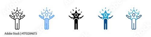 Motivation icon sheet multiple style collection