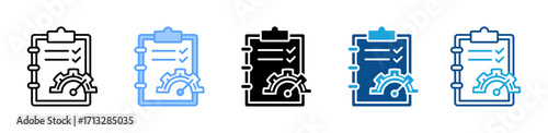Performance Appraisal icon sheet multiple style collection