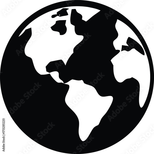 Bold silhouette of planet earth revealing continents and oceans symbolizing global connectivity and international travel opportunities