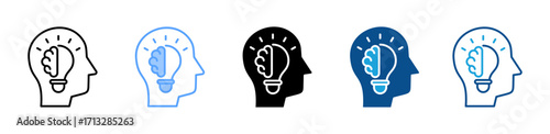 Emotional Intelligence icon sheet multiple style collection