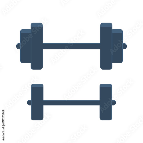 Dumbbell icon isolated on white