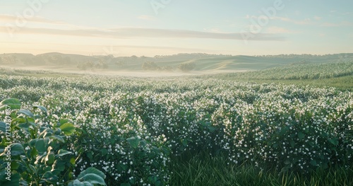 The Morning Dew on the Cotton Field is a breathtaking sight that showcases natures beauty