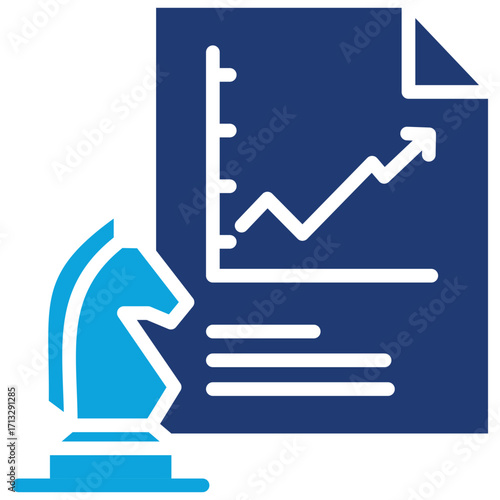 Financial Strategy Mixed color icon