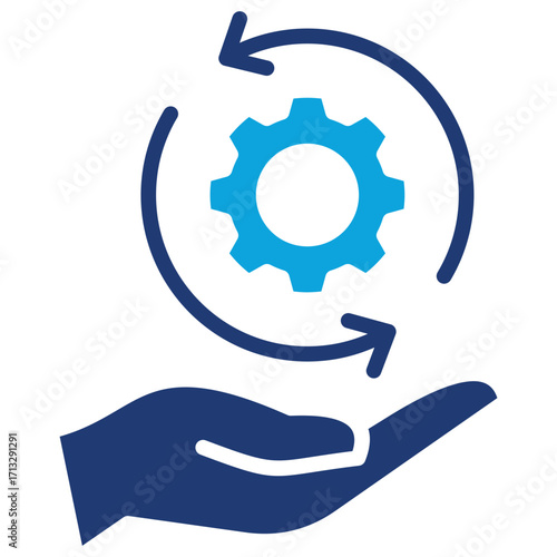 Change Management Strategy Mixed color icon