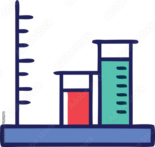 Scientific laboratory equipment featuring graduated cylinders and a burette for accurate measurements and chemical analysis in research settings