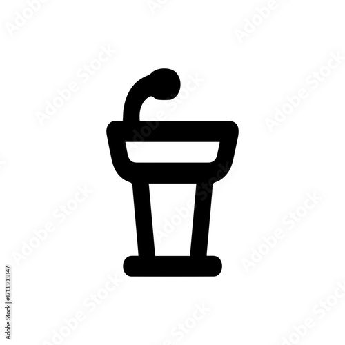Podium with microphone icon