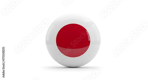 A shiny, circular button icon showcasing the simple yet iconic red and white flag of Japan. Free Download A shiny, circular button icon showcasing the simple yet iconic red and white flag of Japan. - GFXLoad