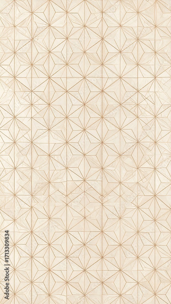 Fototapeta premium Delicate, repeating geometric pattern on a light beige background