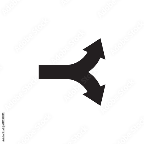 Black Directional Arrows Pointing in Opposite Directions, Guiding Choices