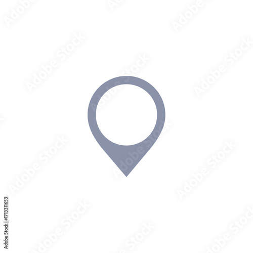 Location Pin Icon Illustrating Navigation and Destination with a Simple Design Concept
