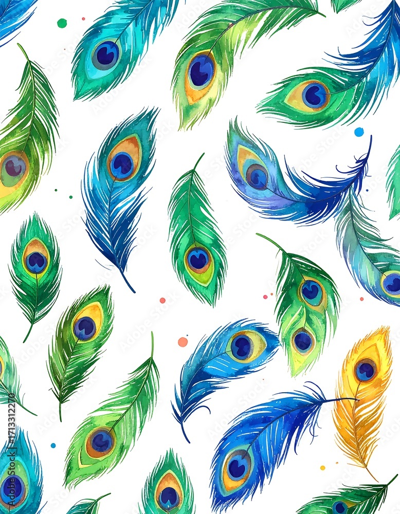 Obraz premium Peacock feather pattern