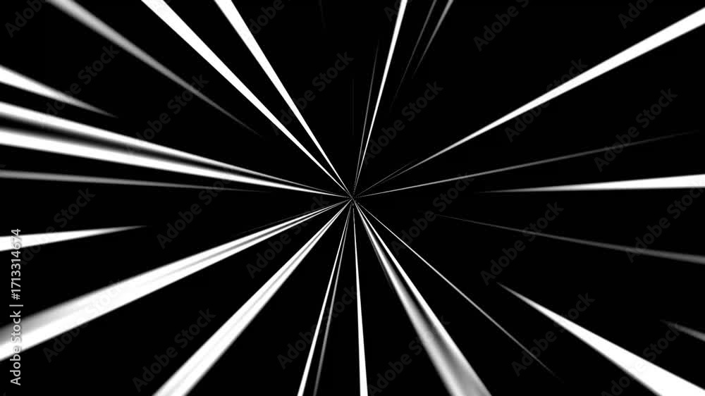 Anime speed tunnel effect. 2D cartoon light streaks with fast motion ...