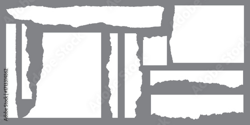 Set of Paper rip texture background