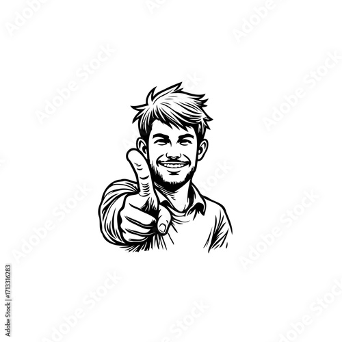Happy young man giving a thumbs up gesture of approval optimism and success expressing positivity