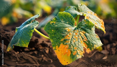 Cucumber Foliage Damage In Open Ground Orange Spots On Leaves