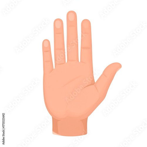 Cartoon hand, open palm