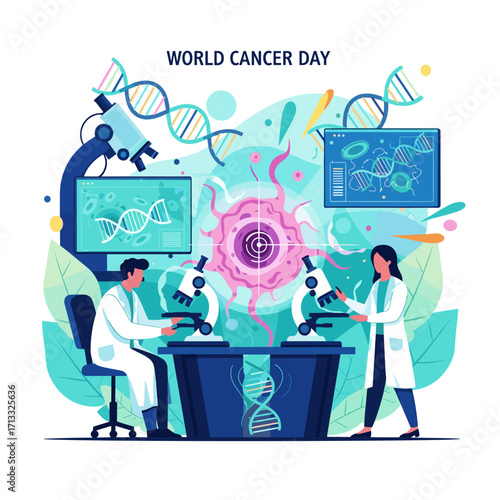 World Cancer Day cancer research and DNA study