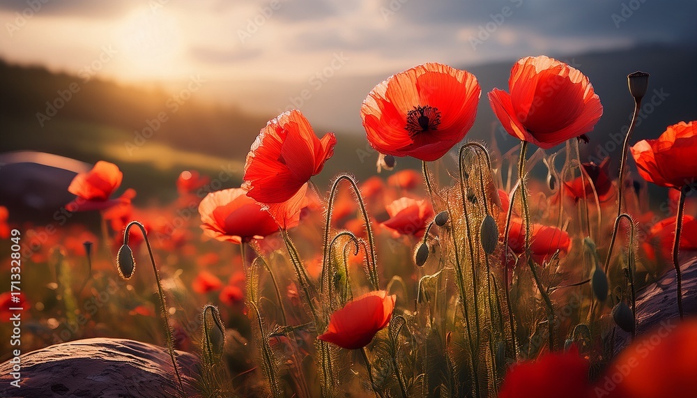 Fototapeta premium Amapolas Rojas