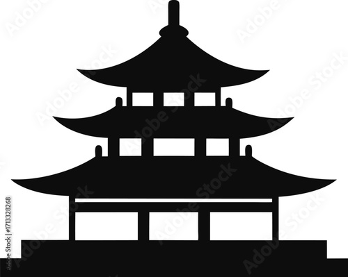 Asian Temple Pagoda Building Icon