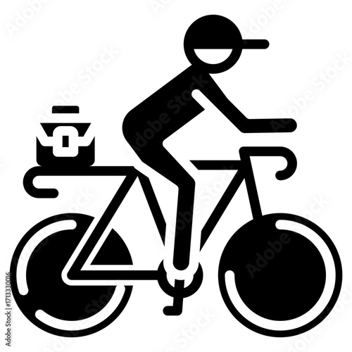 Bike To Work glyph icon